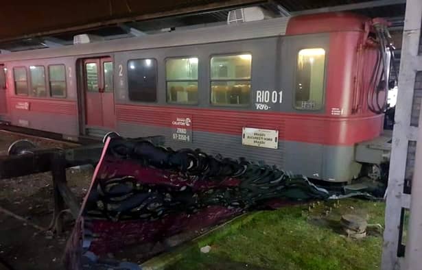 Fotografie de la incidentul petrecut în Gara de Nord, din Bucureşti