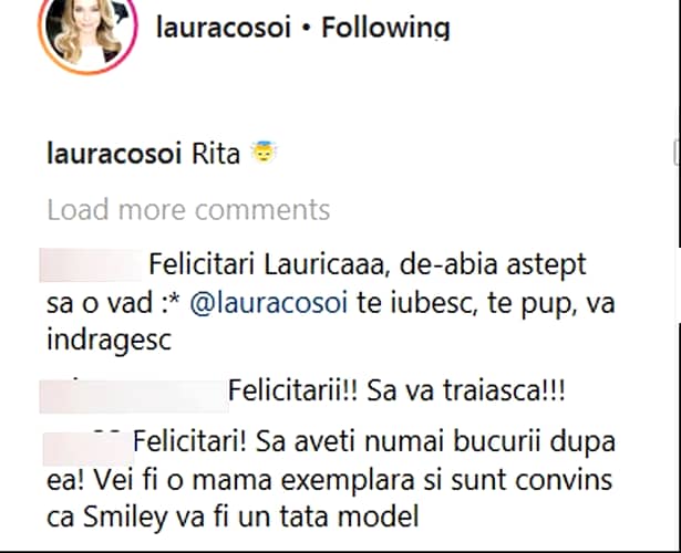 Mesajul primit de Laura Cosoi după ce a devenit mamă: ”Sunt convins că Smiley va fi un tată bun”