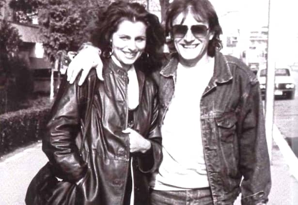 Anastasia Lazariuc și Mihai Constantinescu în 1990, când artista din Republica Moldova abia venise în România