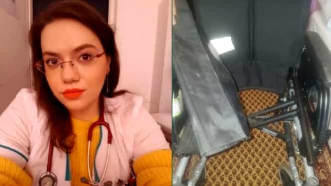 O doctoriță invalidă, abandonată pe pista aeroportului Iași, după ce i-a fost distrus scaunul cu rotile