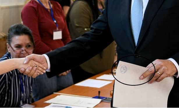 Ce s-a văzut, de fapt, pe buletinul de vot ștampilat de însuși Klaus Iohannis. Detaliu care le-a scăpat tuturor. FOTO