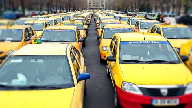 Protest al taximetriștilor, în București! Sondaj: 9 din 10 români nu vor desființarea Uber