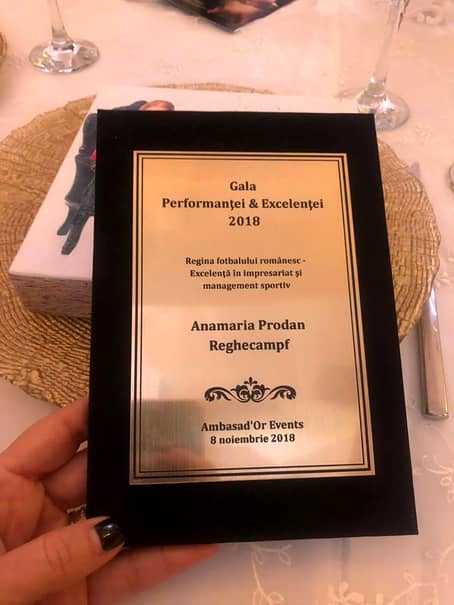 Anamaria Prodan a câștigat premiul de excelență în impresariat și management 2018