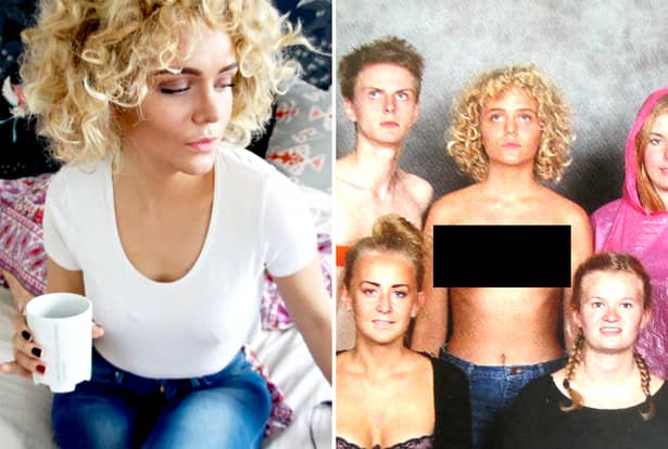 GALERIE FOTO. O tînără de 19 ani a uluit internetul. Poze cu ea topless alături de colegii de clasă!