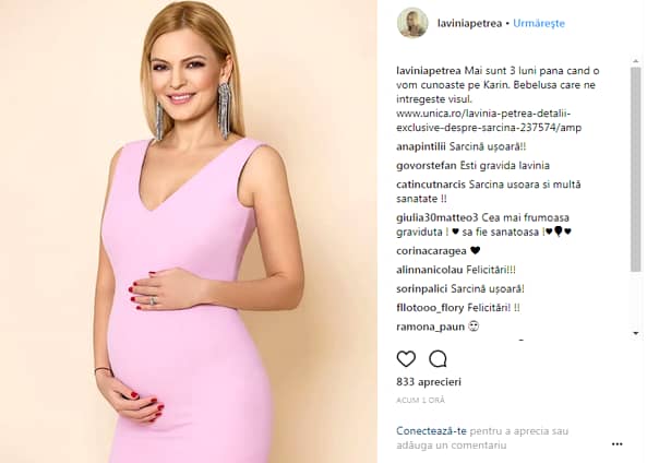 Lavinia Petrea a postat prima poză cu burtica de gravidă! A stabilit și numele micuței!