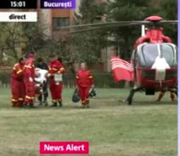 Florin Busuioc a fost transportat la București cu un elicopter SMURD