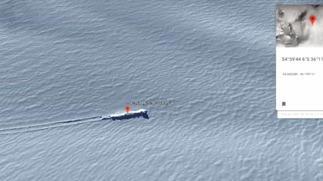 O imagine surprinsă de Google Earth a stârnit controverse pe internet. OZN sau avalanşă?