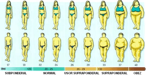 Greutatea ideală raportată la înălțime vs subponderal sau obez. Tu unde te plasezi?