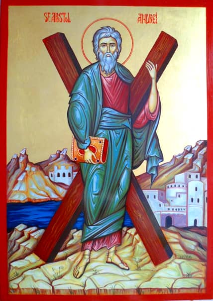 Sfântul Apostol Andrei a fost martirizat pe cruce, cu capul în jos, pentru iubirea și credința sa în Dumnezeu. Se întâmpla pe 30 noiembrie 60, în Patras, Grecia