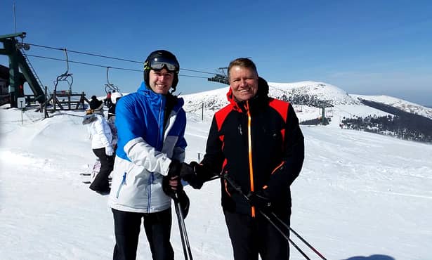 Klaus Iohannis la schi