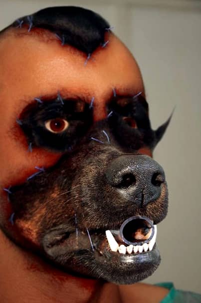 Operație bizară! Un bărbat și-a transplantat fața unui animal peste fața sa