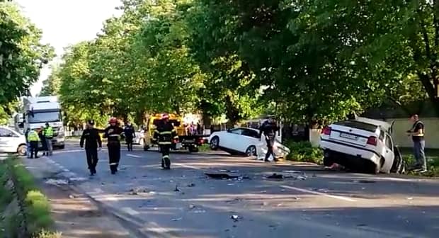 Accident înfiorător cu șase victime în județul Galați! Un adolescent a ajuns în stare critică la spital