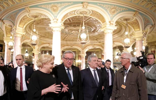 Viorica Dăncilă și Jean-Claude Juncker
