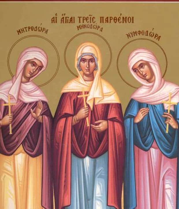 Calendar ortodox 10 septembrie. Sunt prăznuite Sfintele Mucenițe Minodora, Mitrodora și Nimfodora