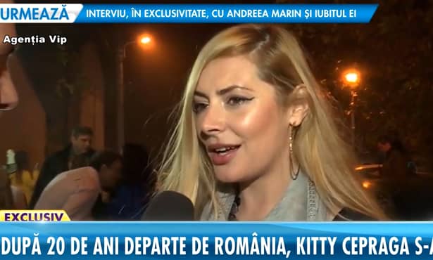 Kitty Cepraga, din nou în România, după 20 de ani. Fosta prezentatoare de la TVR a ajuns la București