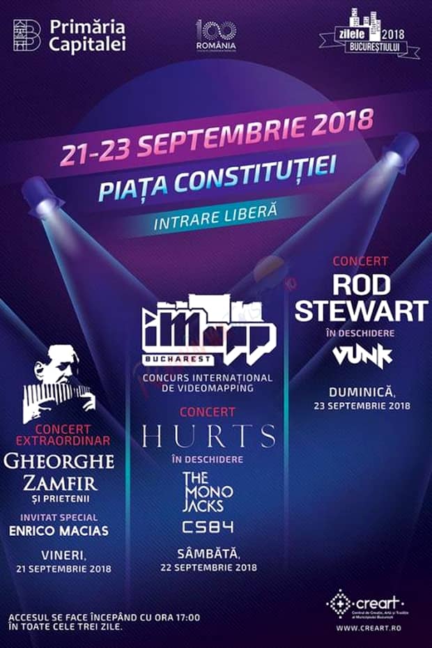 Zilele Bucureștiului 2018! În Piața Constituției îi veți găsi pe Rod Stewart și Gheorghe Zamfir