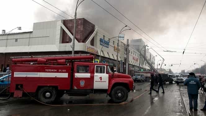 Video. Nenorocire în Rusia! 53 de persoane au murit într-un incendiu la un centru comercial