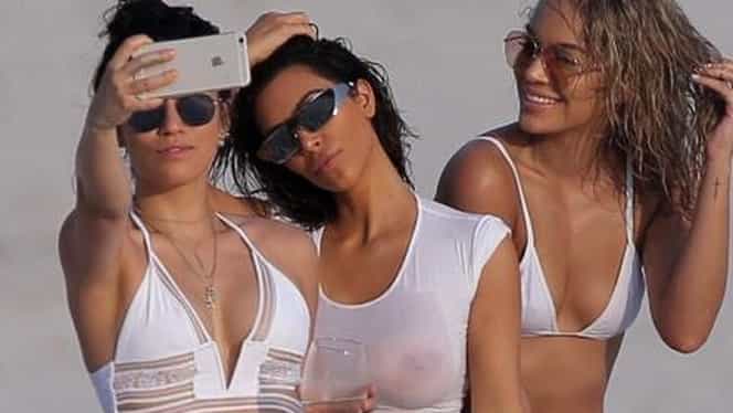 GALERIE FOTO. Imagini interzis de sexy cu Kim Kardashian pe plajă