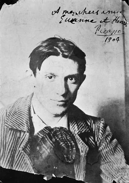Pablo Picasso în tinerețe, anul 1904