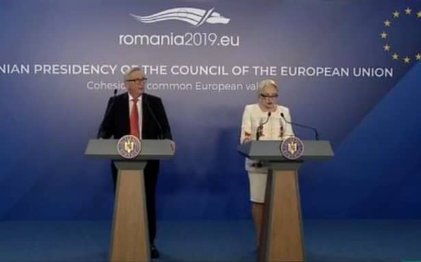 Declarație de presă comună Juncker-Dăncilă: „România trebuie să intre în Schengen”