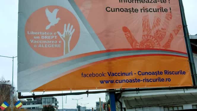 Panouri anti-vaccinare, în plină epidemie de gripă! Se găsesc în județele Brașov, Mureș și Cluj
