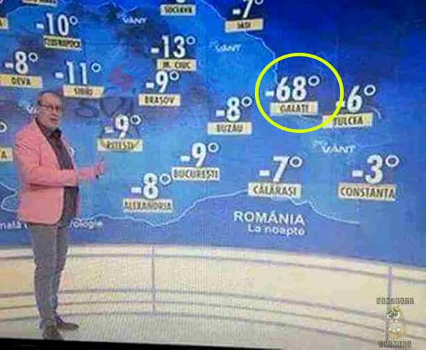 Gafă colosală! Ce a apărut pe ecran, în timp ce Busu prezenta Meteo! E caz unic în România
