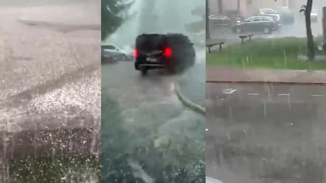 Furtunile s-au dezlănţuit în ţară. Ploi puternice şi căderi de grindină VIDEO