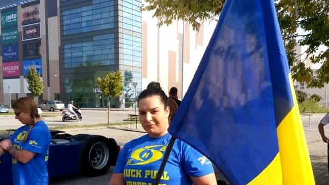 Adriana Geamănu, cea mai puternică femeie din România, a venit la Românii au Talent:  “Pot trage după mine și un avion” VIDEO