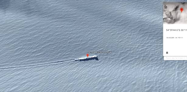 O imagine surprinsă de Google Earth a stârnit controverse pe internet. OZN sau avalanşă?