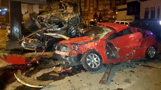 Video. Accident groaznic în Constanţa. Din cauza vitezei o şoferiţă a distrus 10 maşini
