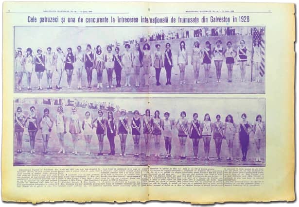 Așa arătau concurentele la Miss Universe în 1928, un an înaintea primului concurs Miss România din istorie