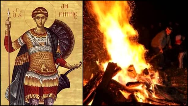 Sfântul Dumitru aprinde „Focul lui Sâmedru” pe daeluri, spre bucuria tuturor credincioșilor, dar în special a copiilor
