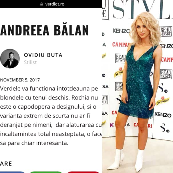 Andreea Bălan i-a dat replica Iuliei Albu, după ce stilista a măturat cu ea pe jos!