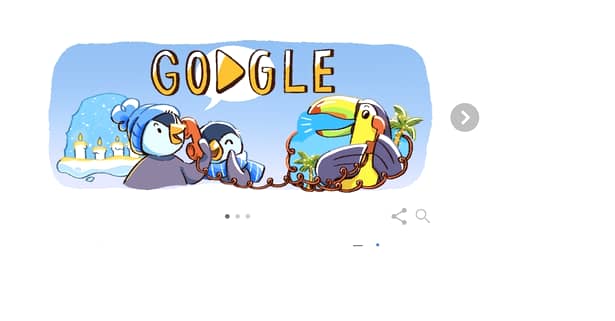 Google contorizează zilele până la Crăciun printr-un Doodle haios!