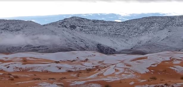 A nins într-unul dintre cele mai calde locuri de pe Pământ! Imagini spectaculoase din deşertul Sahara!