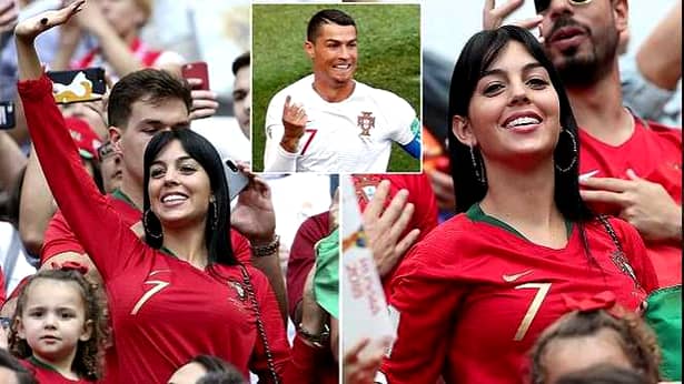 Georgina a fost cel mai fanatik fan al lui Cristiano Ronaldo la CM din Rusia, vara trecută, când a făcut deliciul paparazzilor în tribune