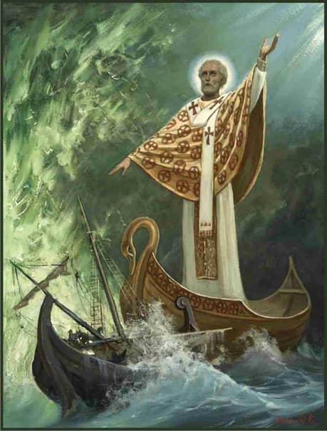 Sfântul Nicolae a săvârșit multe salvări pe mare, fiind protectorul marinarilor și călătorilor