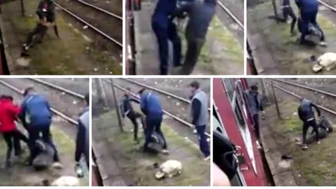 Video. Un călător a fost dat jos din tren şi bătut de controlor. Imaginile au devenit virale