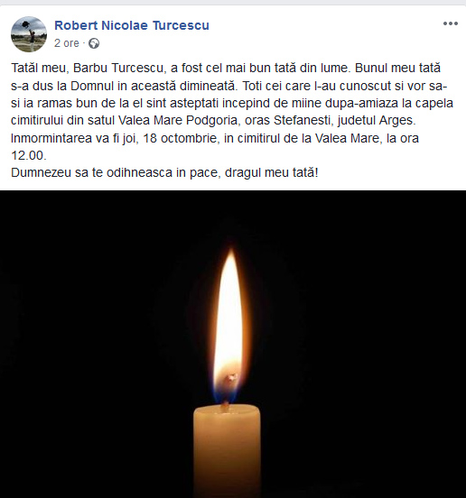 Robert Turcescu este in doliu! Deputatul PMP a postat un mesaj sfâsietor pe pagina sa de Facebook