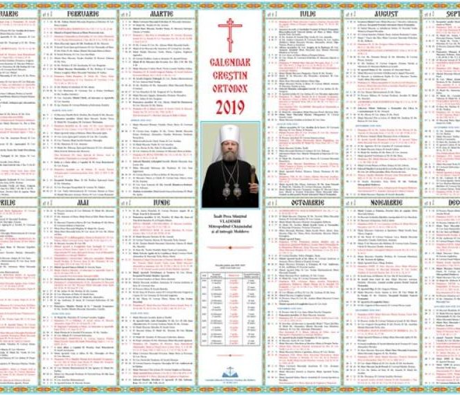 Calendarul ortodox al anului 2019