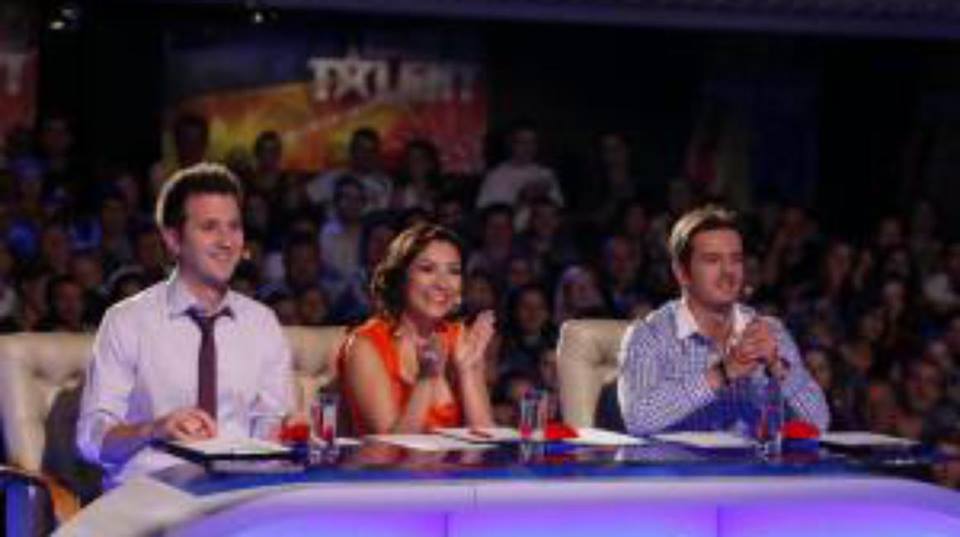 Andra, Andi Moisescu și Mihai Petre la prima ediție din 2011 a show-ului Românii au Talent