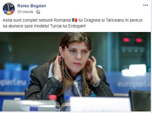 Mesajul postat de Rare; Bogdan pe Facebook